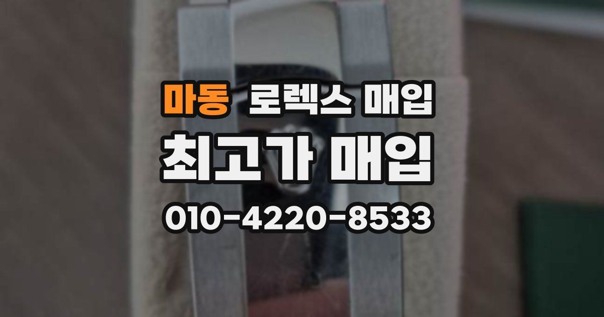 마동 로렉스 매입