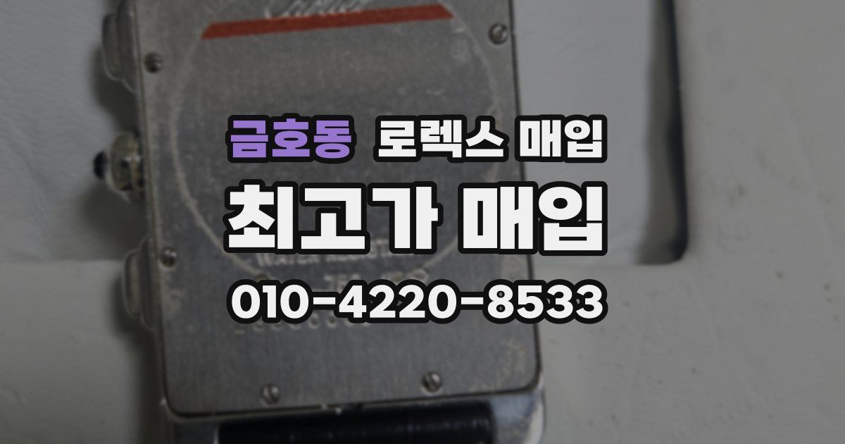 금호동 로렉스 매입