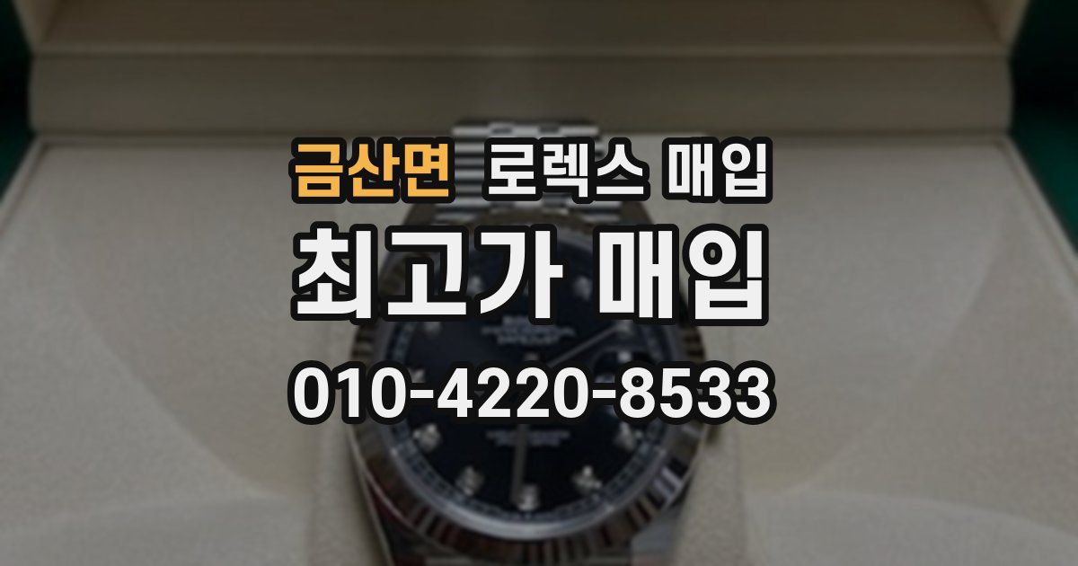 금산면 로렉스 매입