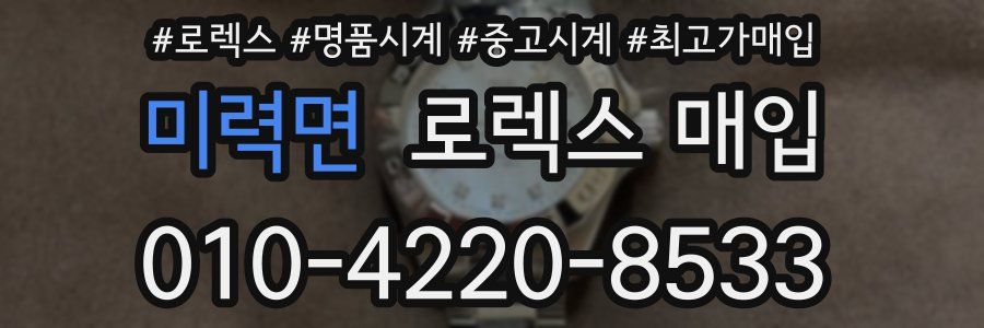 미력면 로렉스 매입