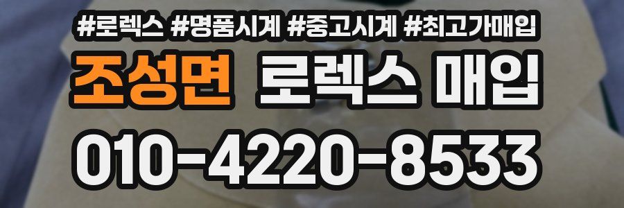 조성면 로렉스 매입