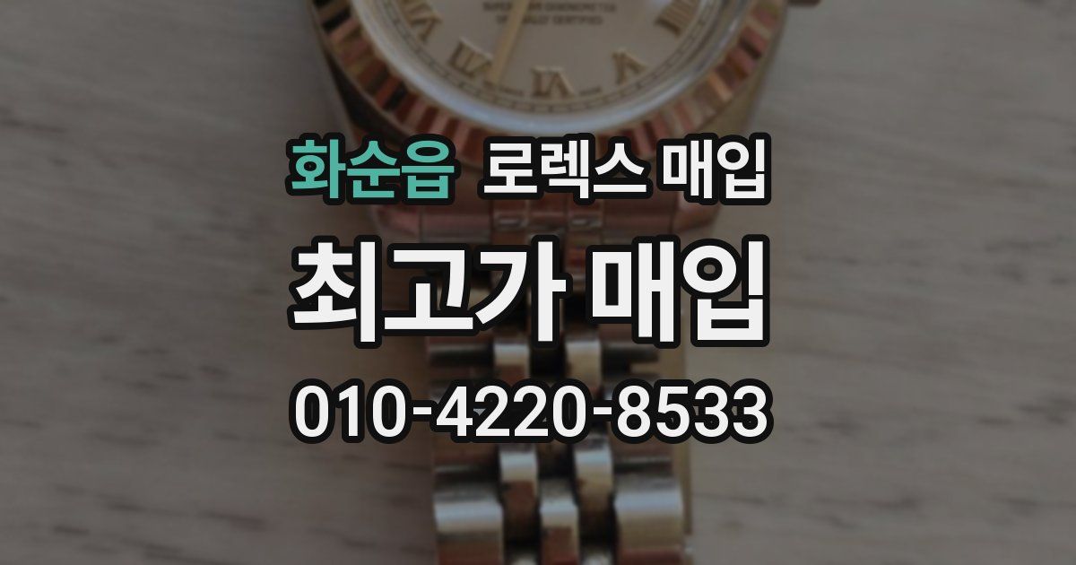 화순읍 로렉스 매입