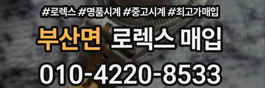 부산면 로렉스 매입