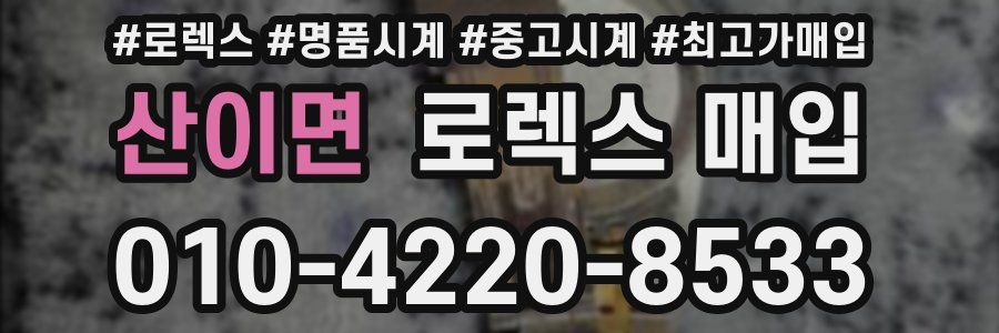 산이면 로렉스 매입