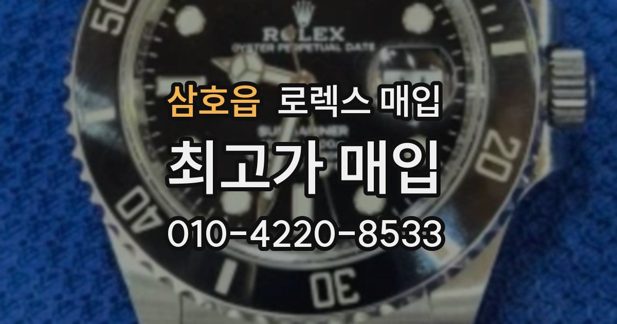 삼호읍 로렉스 매입