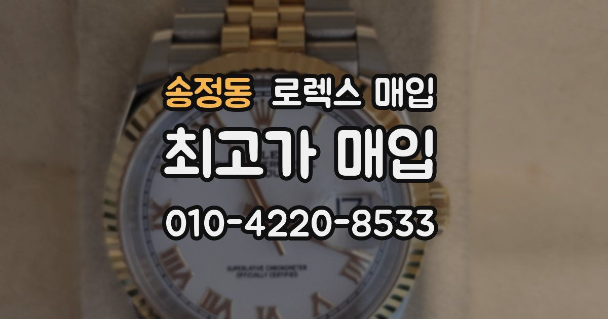 송정동 로렉스 매입