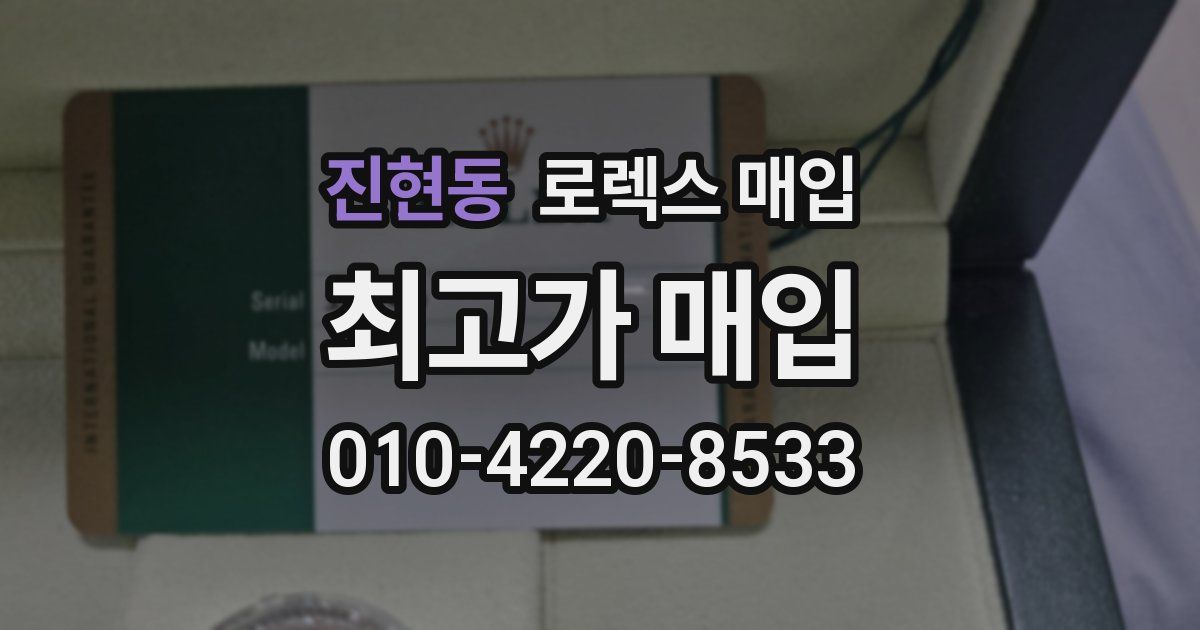 진현동 로렉스 매입