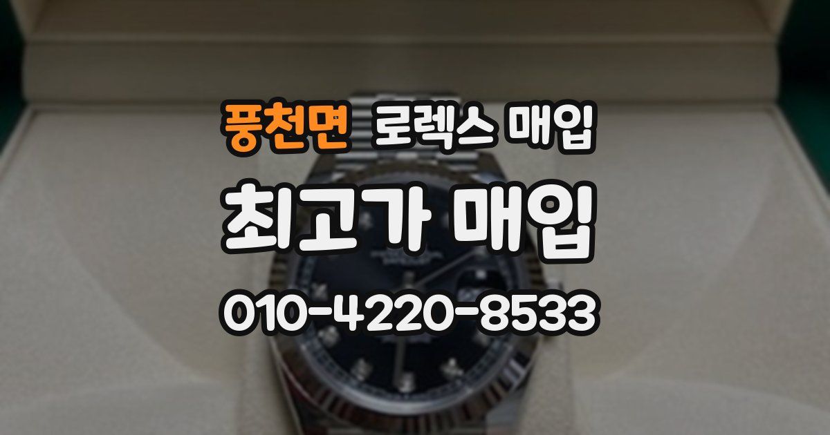 풍천면 로렉스 매입