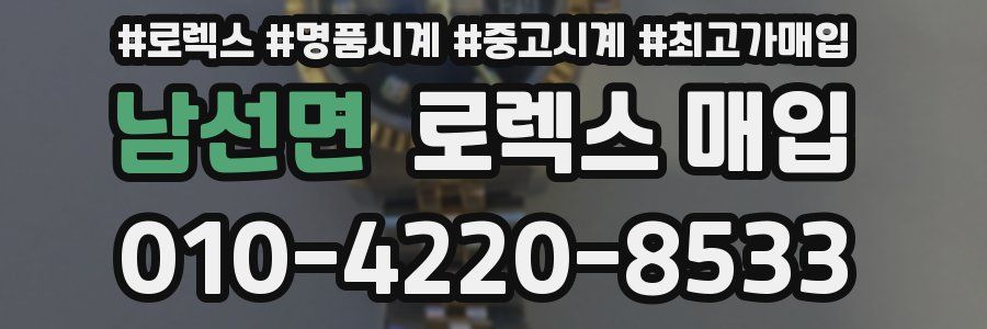 남선면 로렉스 매입