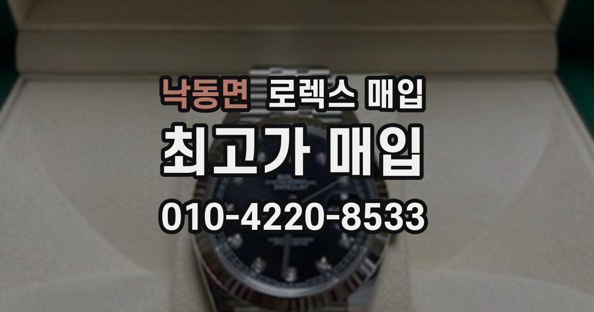 낙동면 로렉스 매입