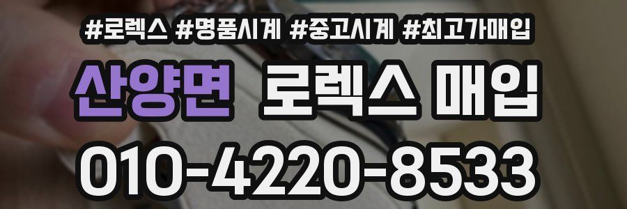 산양면 로렉스 매입