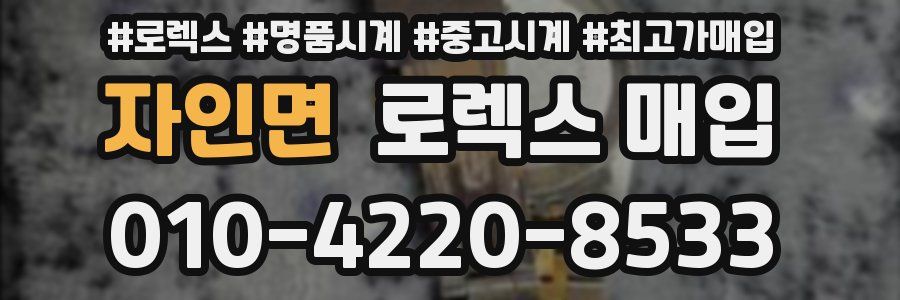 자인면 로렉스 매입