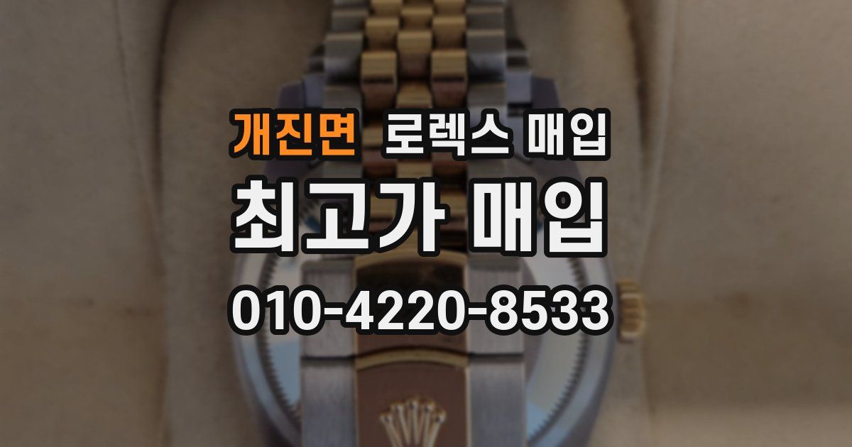 개진면 로렉스 매입