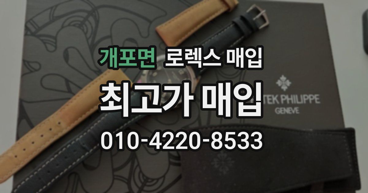 개포면 로렉스 매입