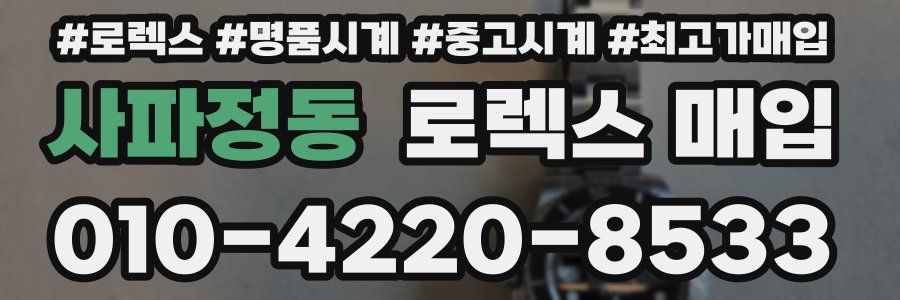 사파정동 로렉스 매입