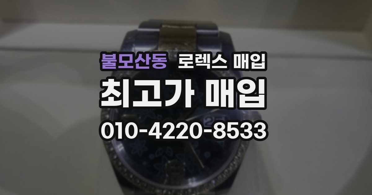 불모산동 로렉스 매입