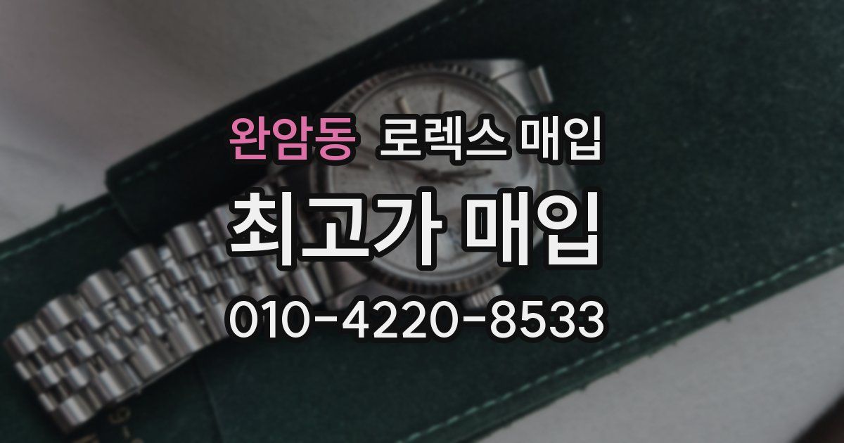 완암동 로렉스 매입