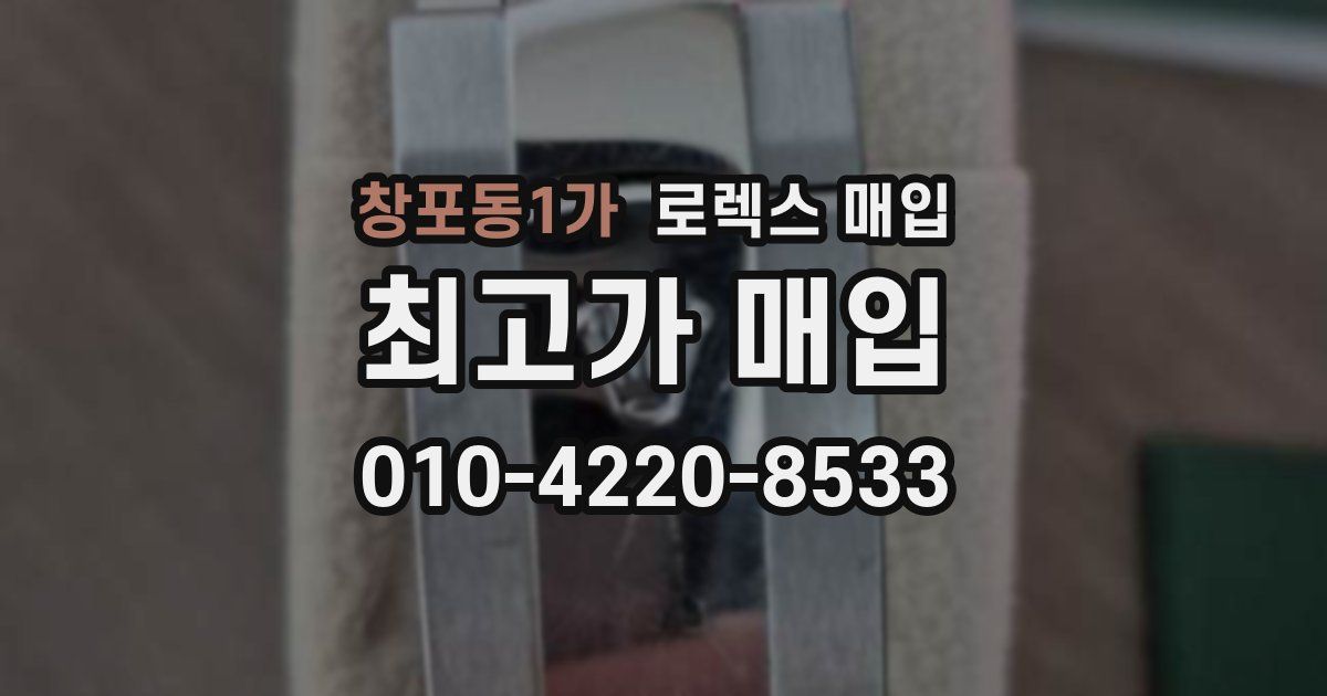 창포동1가 로렉스 매입