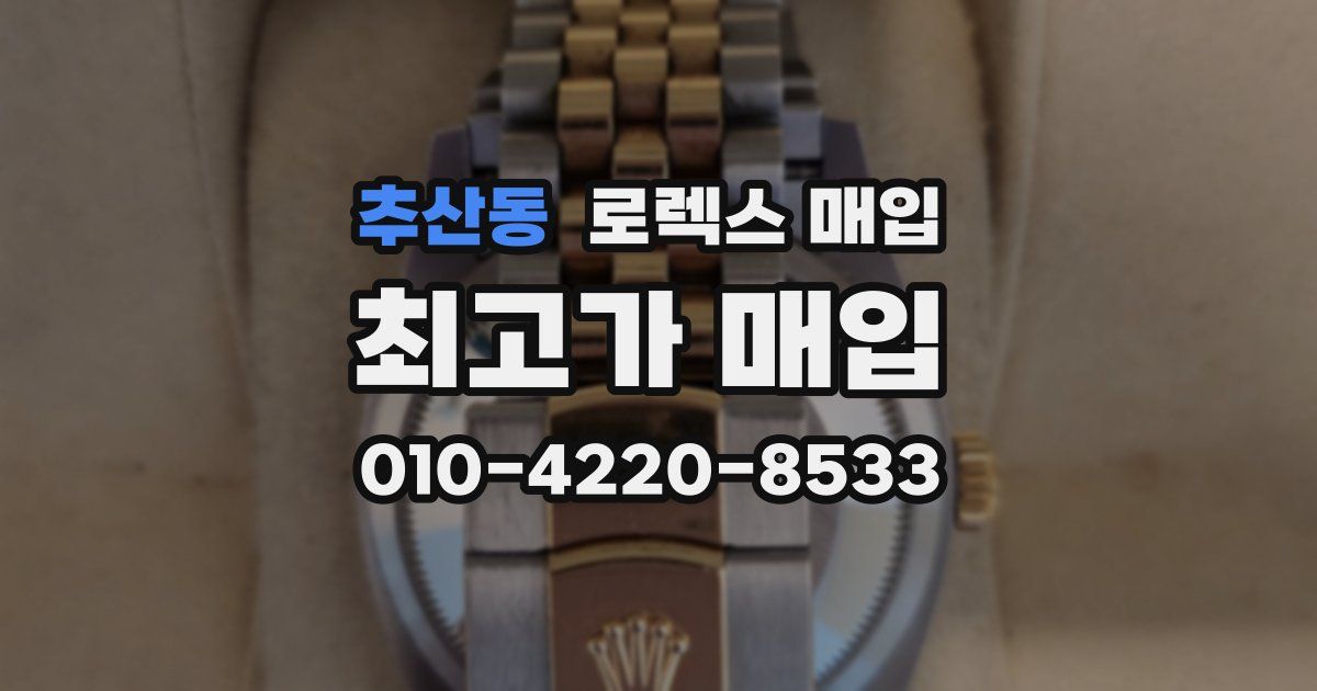 추산동 로렉스 매입