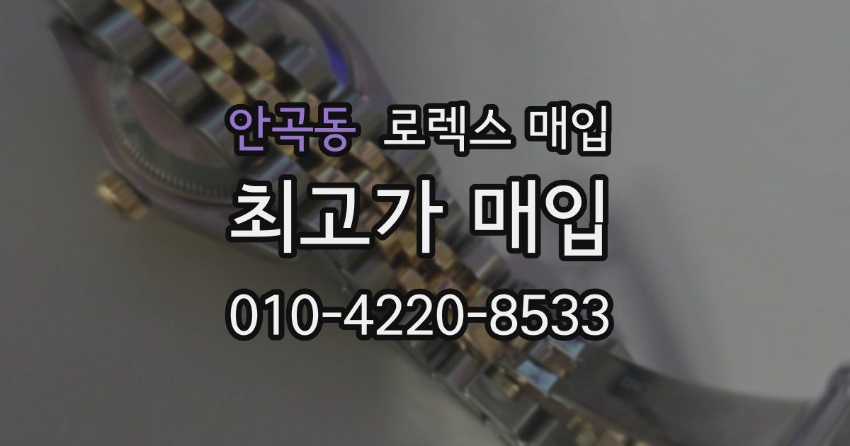 안곡동 로렉스 매입