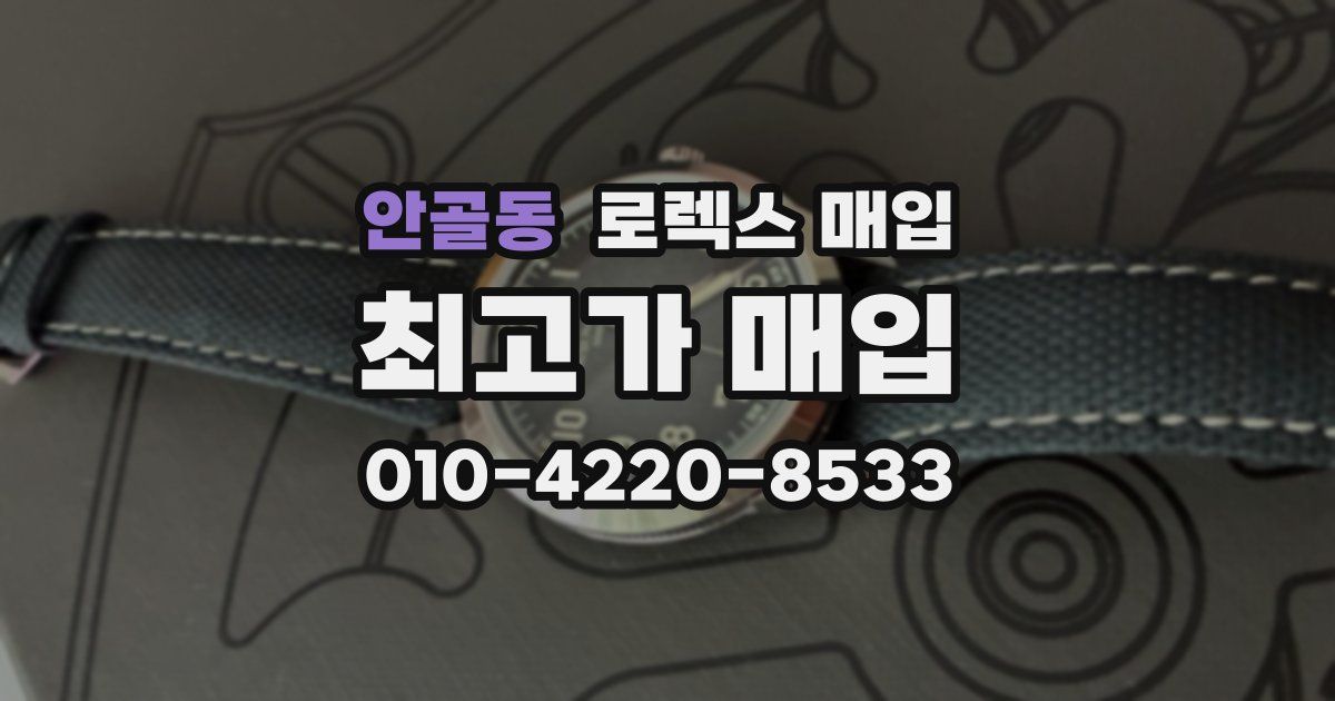 안골동 로렉스 매입