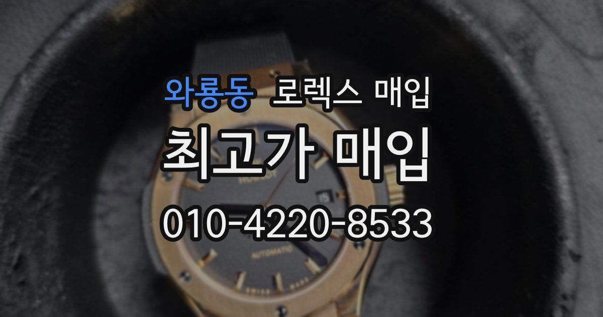 와룡동 로렉스 매입