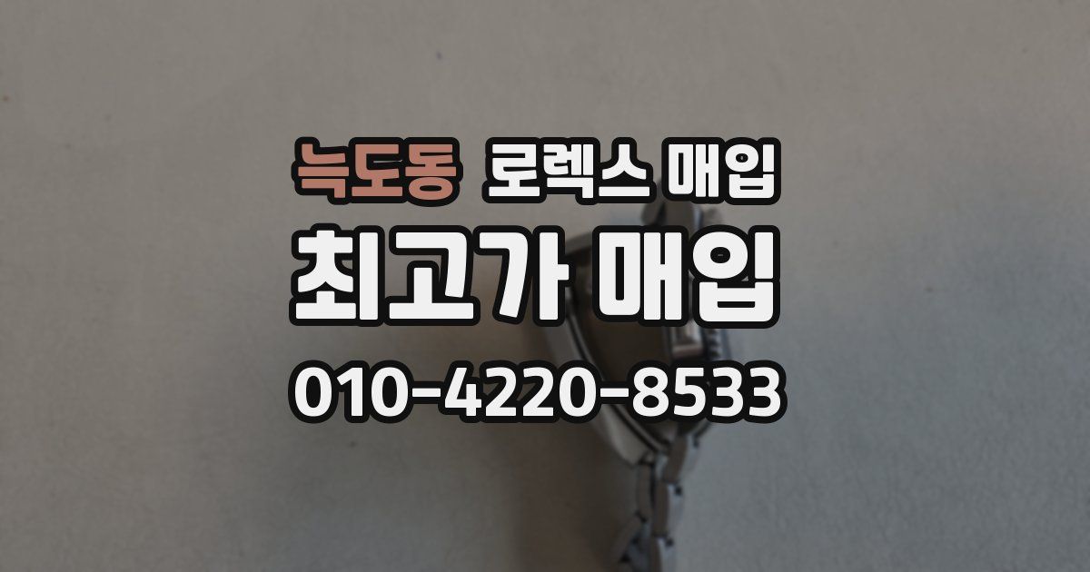 늑도동 로렉스 매입