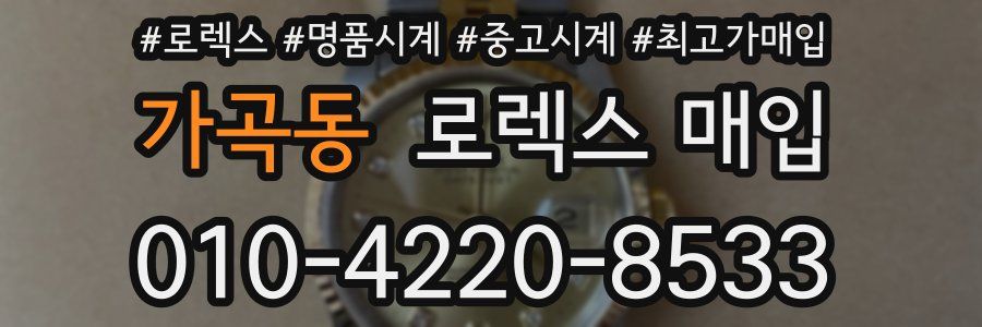 가곡동 로렉스 매입