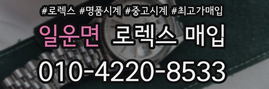 일운면 로렉스 매입