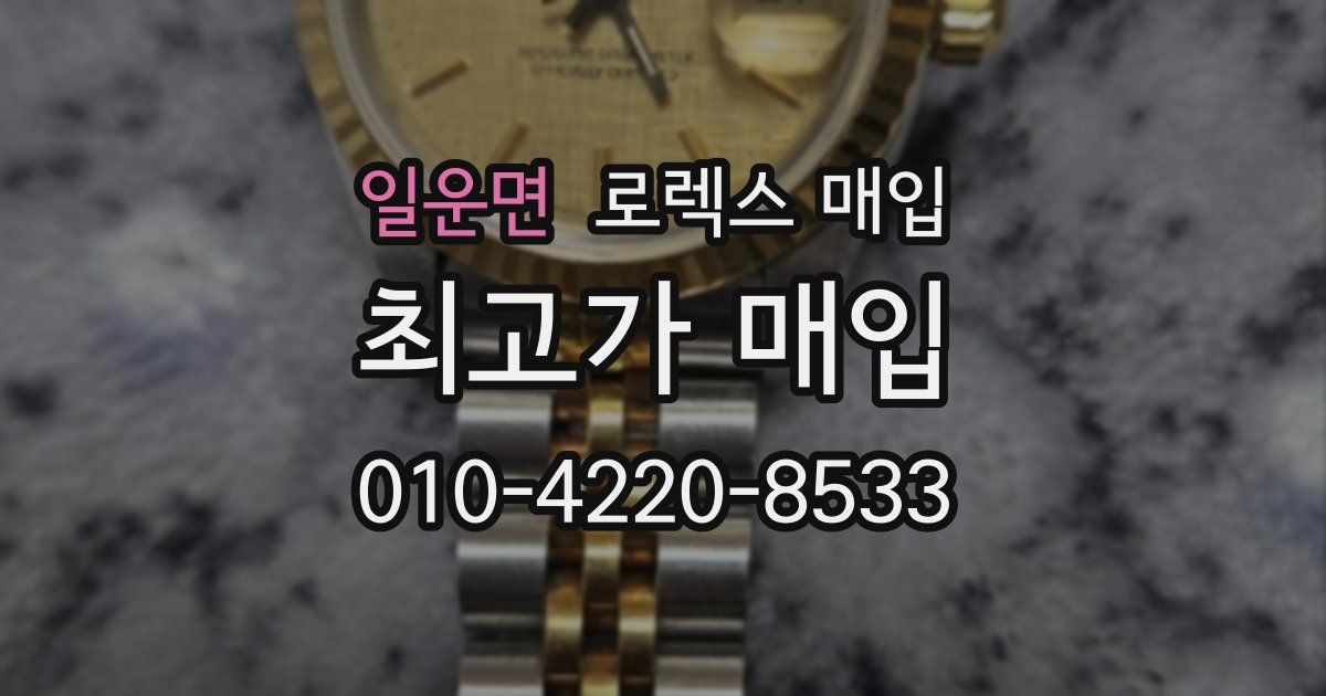 일운면 로렉스 매입