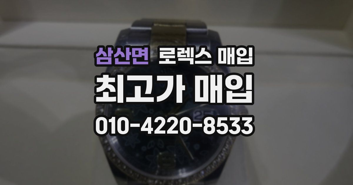 삼산면 로렉스 매입
