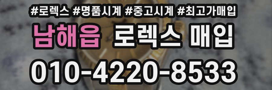 남해읍 로렉스 매입