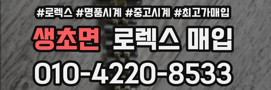 생초면 로렉스 매입