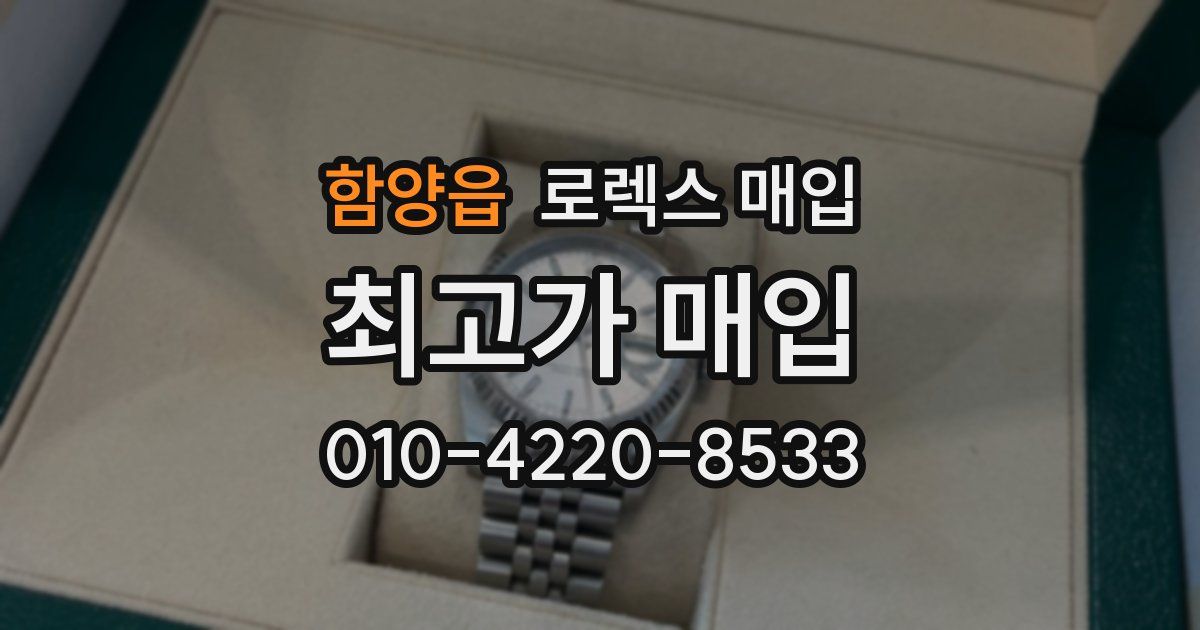 함양읍 로렉스 매입