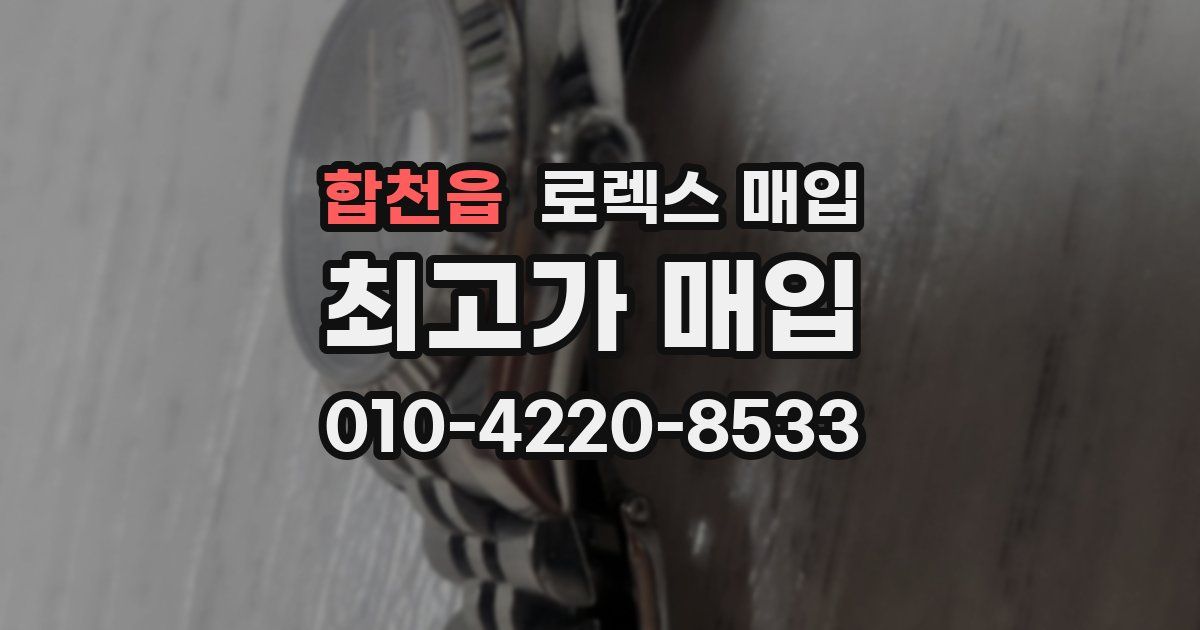 합천읍 로렉스 매입