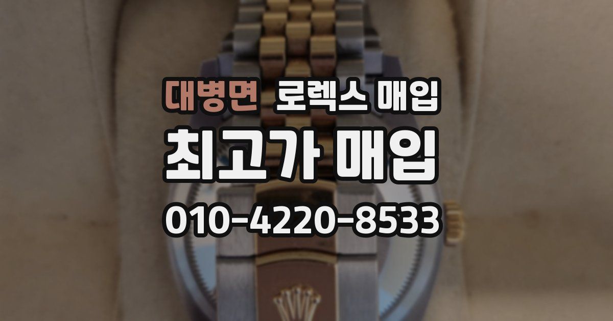 대병면 로렉스 매입