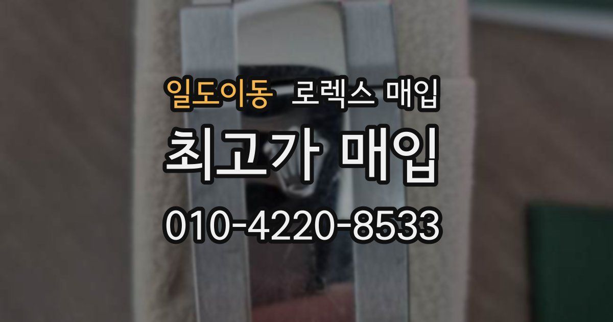 일도이동 로렉스 매입