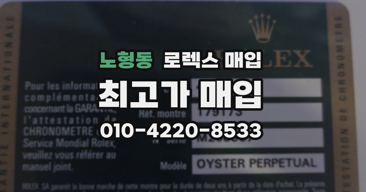 노형동 로렉스 매입