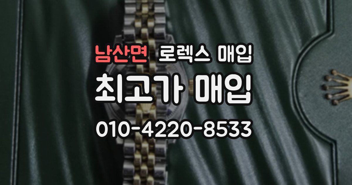 남산면 로렉스 매입