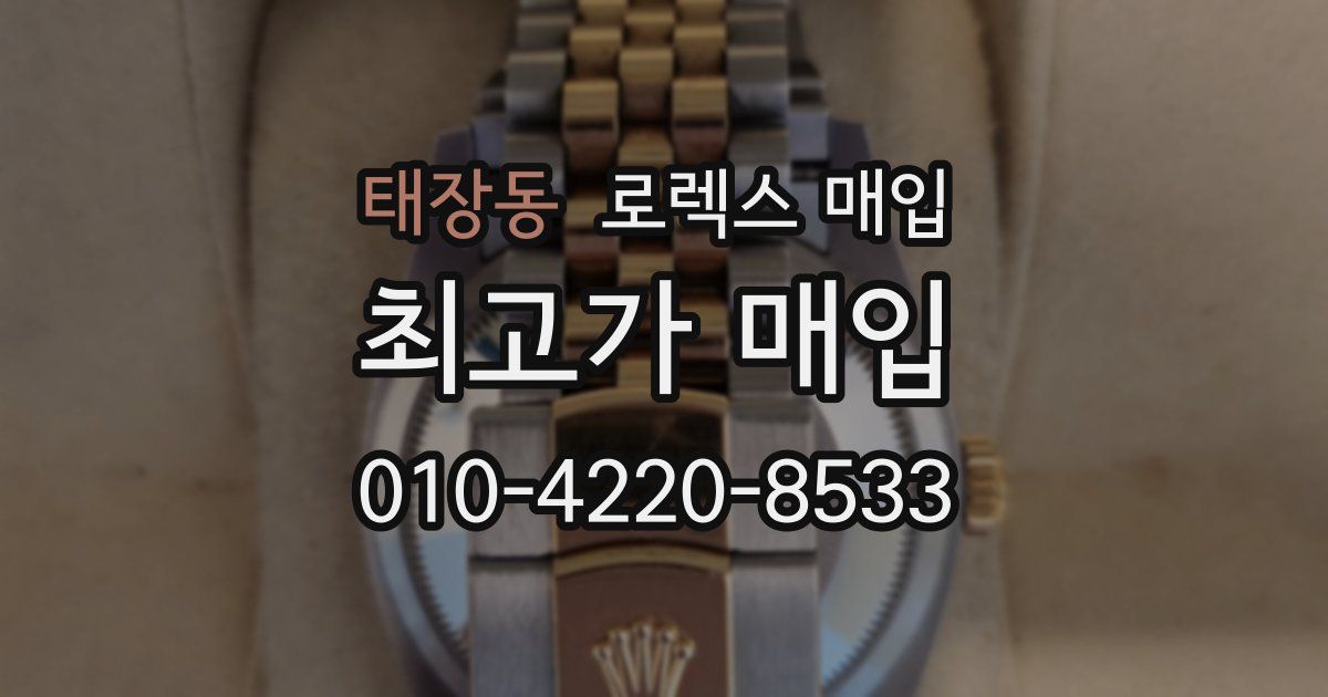 태장동 로렉스 매입