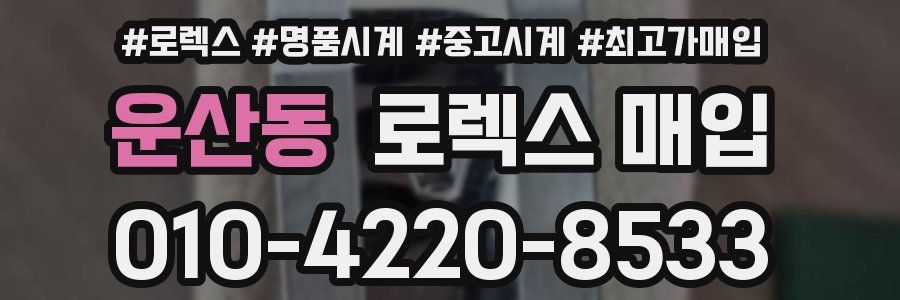 운산동 로렉스 매입