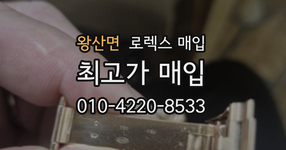 왕산면 로렉스 매입