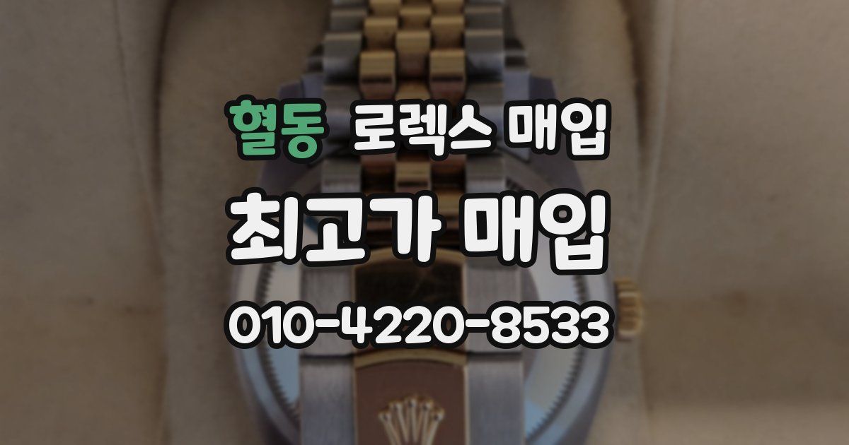 혈동 로렉스 매입