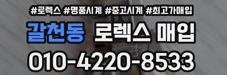 갈천동 로렉스 매입