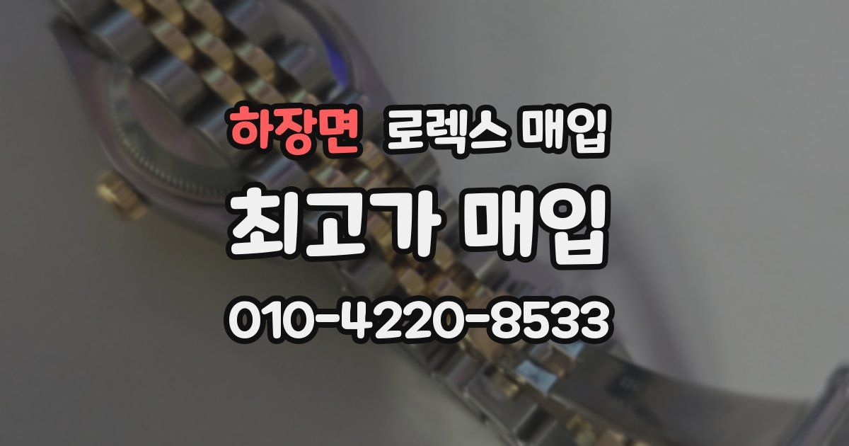 하장면 로렉스 매입