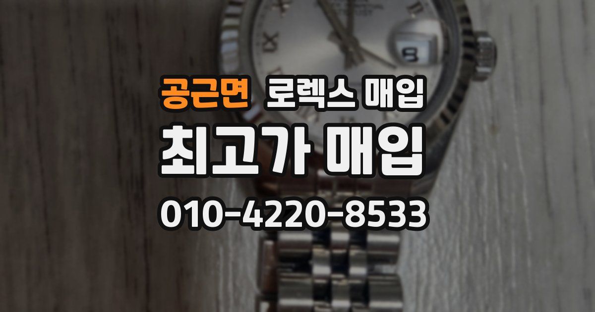 공근면 로렉스 매입