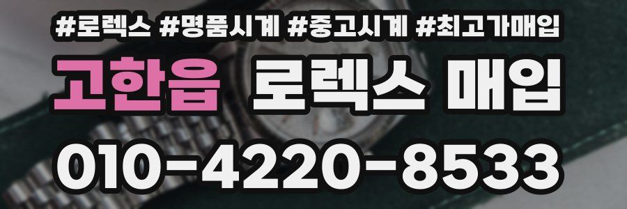 고한읍 로렉스 매입