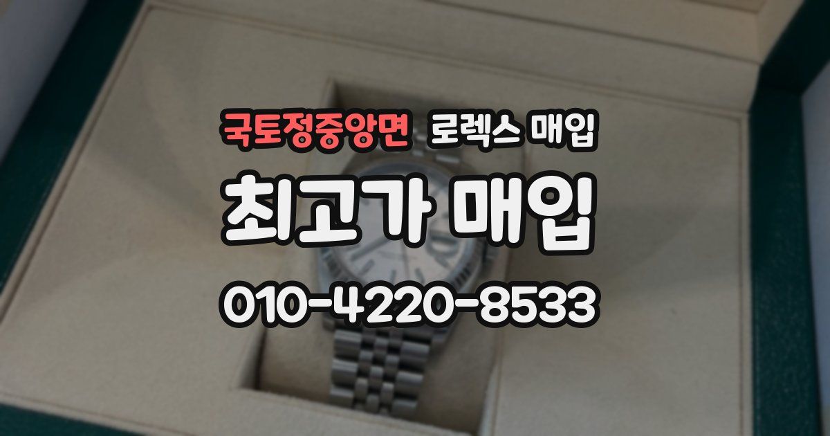 국토정중앙면 로렉스 매입
