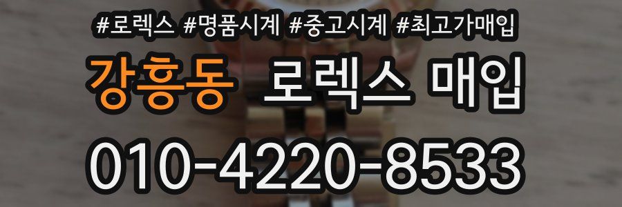 강흥동 로렉스 매입