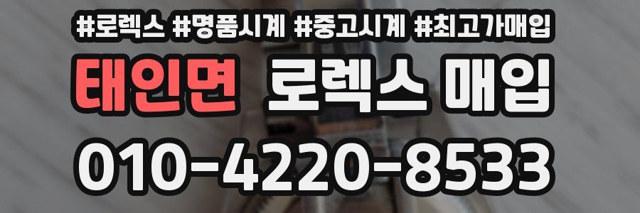 태인면 로렉스 매입